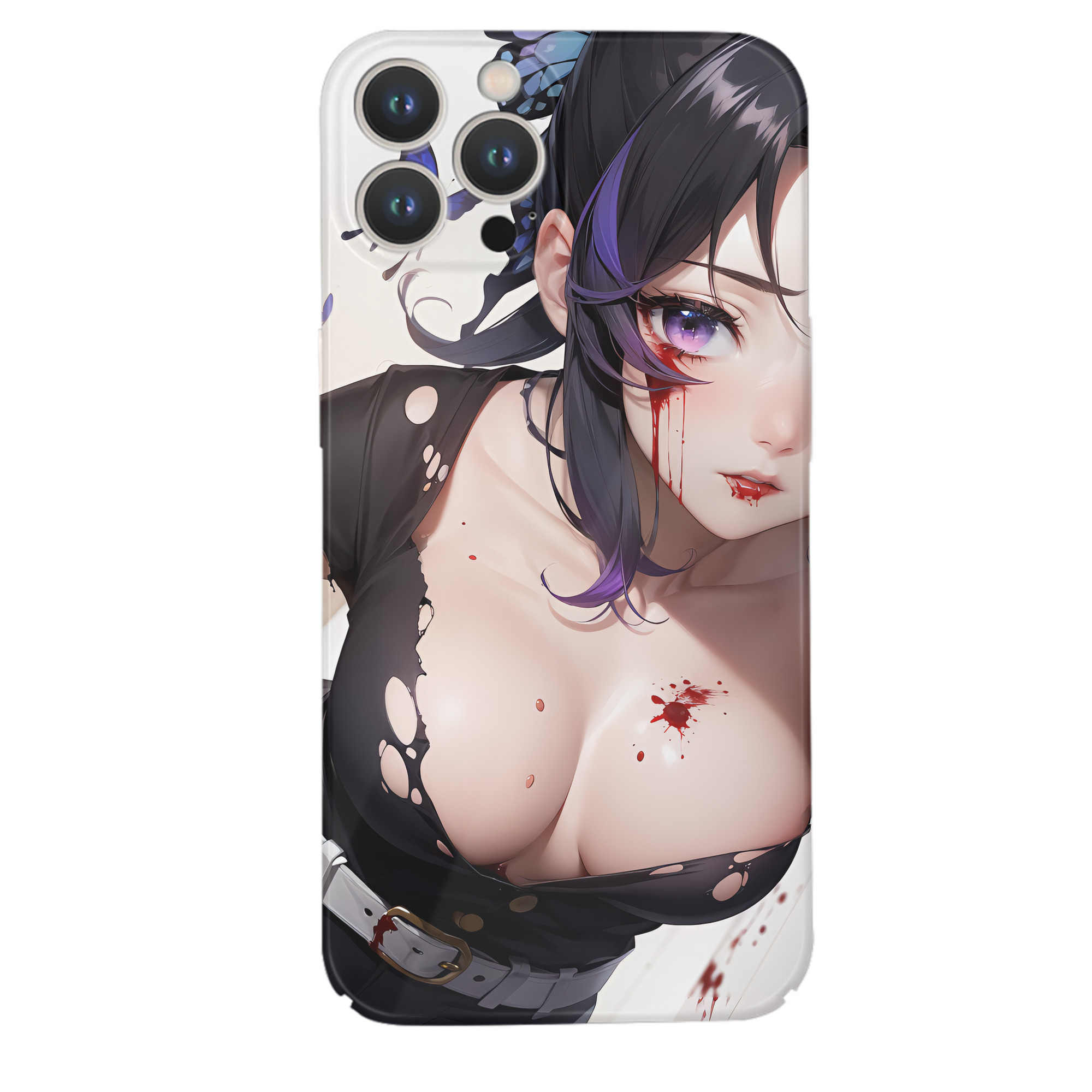 （画像用） 鬼滅の刃（きめつのやいば）蟲柱-胡蝶 しのぶ／こちょう しのぶ Kochou Shinobu 【iPhone 14シリーズ対応】ハードケース